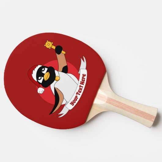 Cartoon van pingpong Paddle Tafeltennisbatje (Zijkant)