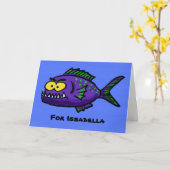 cartoon van Piranha Kaart (Gele Bloem)