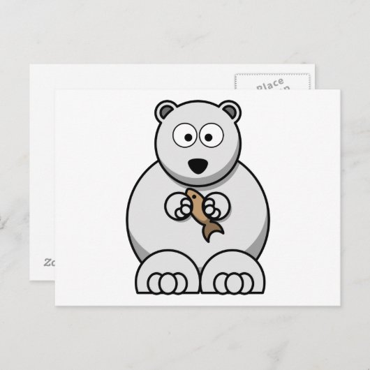 Cartoon van poolBeer Briefkaart (Voorkant / Achterkant)
