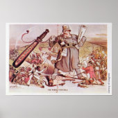 Cartoon van President Roosevelt Poster (Voorkant)