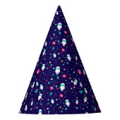 Cartoon van ruimteastronauten feesthoedjes (Voorkant)