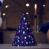 Cartoon van ruimteastronauten feesthoedjes