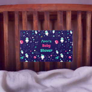 Cartoon van ruimteastronauten rechthoekige sticker