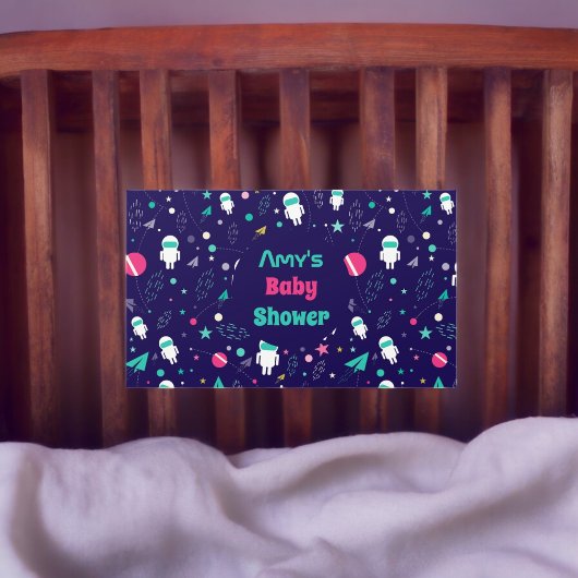 Cartoon van ruimteastronauten rechthoekige sticker