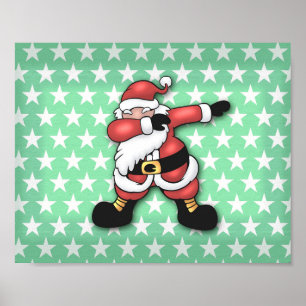 Cartoon van Santa claus Poster