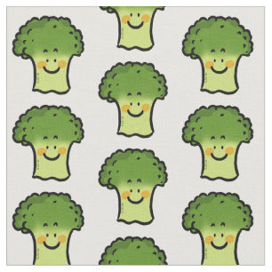 cartoon van schatje broccoli stof