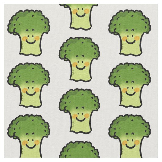 cartoon van schatje broccoli stof (Close Up)
