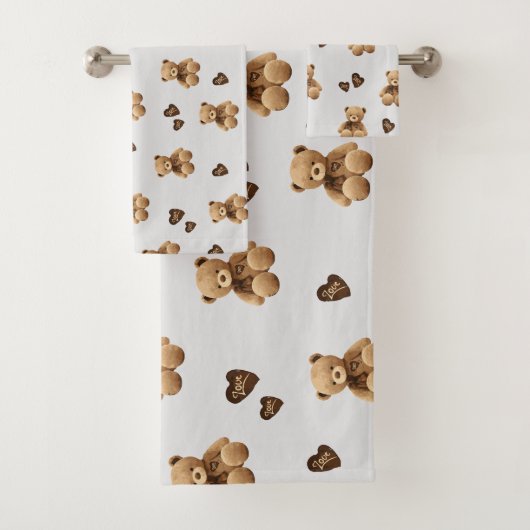 cartoon van schattig beer bad handdoek (Insitu)