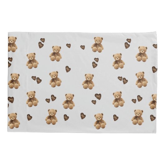 cartoon van schattig beer kussensloop (Achterkant)