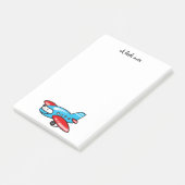 cartoon van schattig vliegtuig post-it® notes (Schuin)