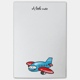 cartoon van schattig vliegtuig post-it® notes