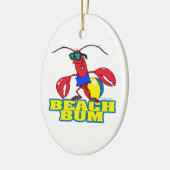 cartoon van schattige strandloper keramisch ornament (Links)