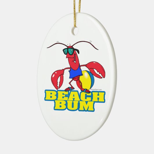 cartoon van schattige strandloper keramisch ornament (Links)