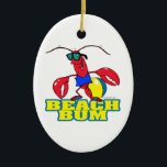 cartoon van schattige strandloper keramisch ornament<br><div class="desc">Grappig en gekke ontwerp van de cartoon van waterdieren. Grafisch ©toonclipart.com. Gebruikt met toestemming.</div>