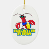 cartoon van schattige strandloper keramisch ornament (Voorkant)