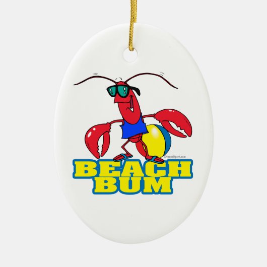 cartoon van schattige strandloper keramisch ornament (Voorkant)