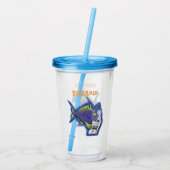 Cartoon van schimmelvis acryl drinkbeker (Achterkant)