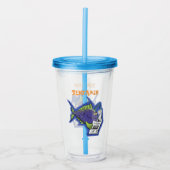 Cartoon van schimmelvis acryl drinkbeker (Voorkant)