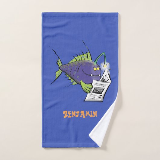 Cartoon van schimmelvis bad handdoek (Handdoek)