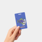 Cartoon van schimmelvis badge (Handheld)