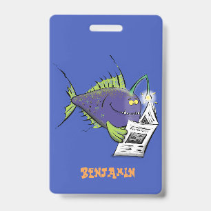 Cartoon van schimmelvis badge