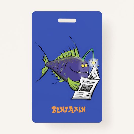 Cartoon van schimmelvis badge (Voorkant)