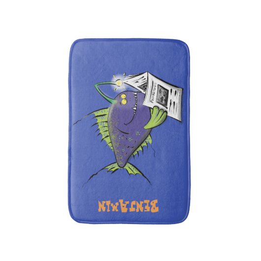 Cartoon van schimmelvis badmat (Voorkant Verticaal)