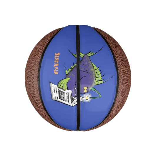 Cartoon van schimmelvis basketbal (Verticaal)