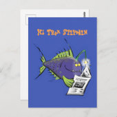 Cartoon van schimmelvis briefkaart (Voorkant / Achterkant)