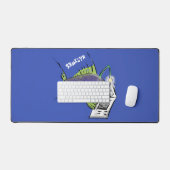 Cartoon van schimmelvis bureaumat (Keyboard & Muis)