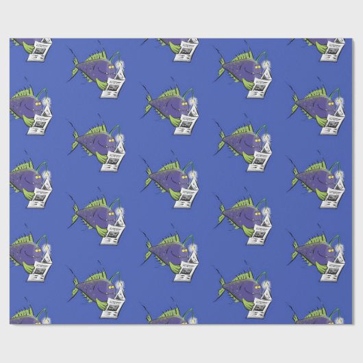 Cartoon van schimmelvis cadeaupapier (Vlak)