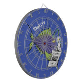 Cartoon van schimmelvis dartbord (Voorkant Links)