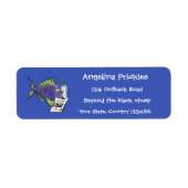 Cartoon van schimmelvis etiket (Voorkant)