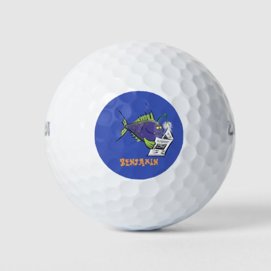 Cartoon van schimmelvis golfballen (Voorkant)