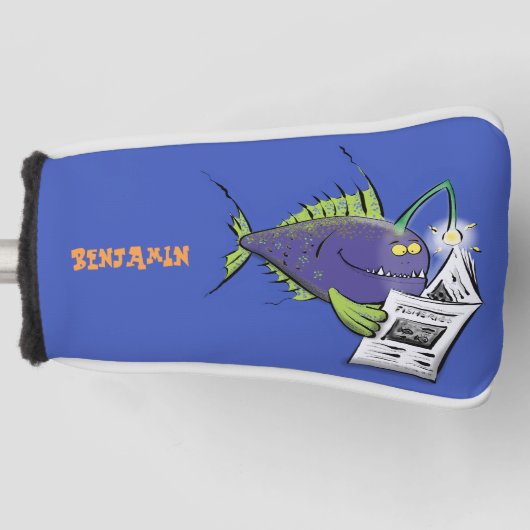 Cartoon van schimmelvis golfheadcover (Voorkant)
