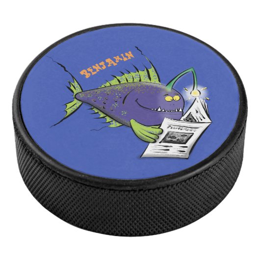 Cartoon van schimmelvis hockey puck (3/4)