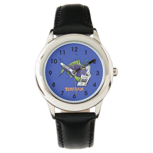 Cartoon van schimmelvis horloge (Voorkant)