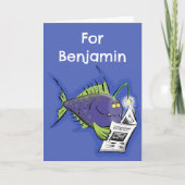 Cartoon van schimmelvis kaart (Voorkant)