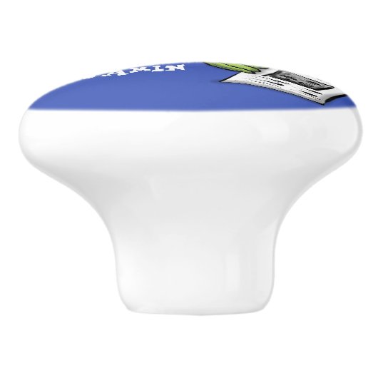 Cartoon van schimmelvis keramische knop (Zijkant)