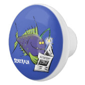 Cartoon van schimmelvis keramische knop (Rechts)