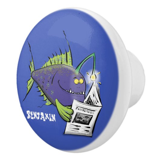 Cartoon van schimmelvis keramische knop (Rechts)