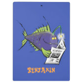 Cartoon van schimmelvis klembord (Achterkant)