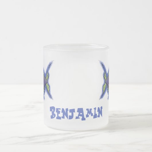 Cartoon van schimmelvis matglas koffiemok (Center)