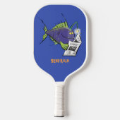 Cartoon van schimmelvis  pickleball paddle (Achterkant)