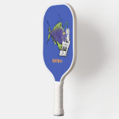 Cartoon van schimmelvis  pickleball paddle (Links)