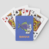 Cartoon van schimmelvis pokerkaarten (Achterkant)