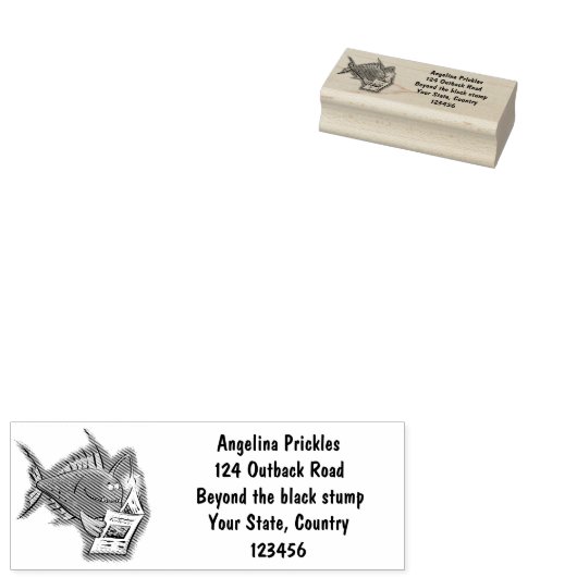 Cartoon van schimmelvis rubberstempel (Gestempeld)