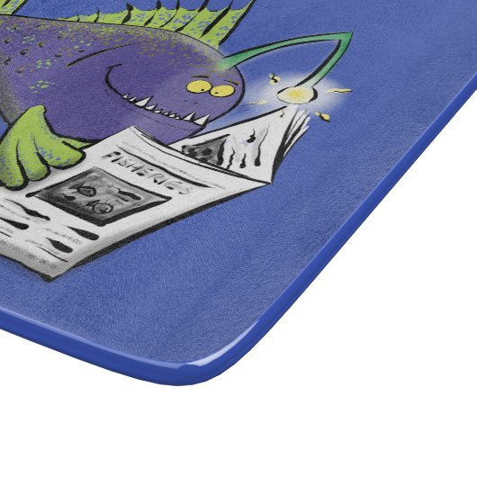 Cartoon van schimmelvis snijplank (Hoek)