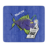 Cartoon van schimmelvis snijplank (Voorkant)