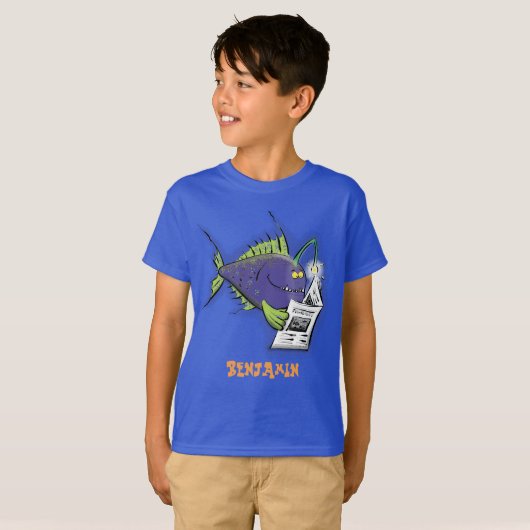 Cartoon van schimmelvis t-shirt (Voorkant volledig)